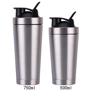 Custom logo 24oz Double Wall <strong>Metal</strong> Stainless Steel Flask Gym Fitness Workout Mixer <strong>Protein</strong> <strong>Shaker</strong> Bottle - Product Image 2
