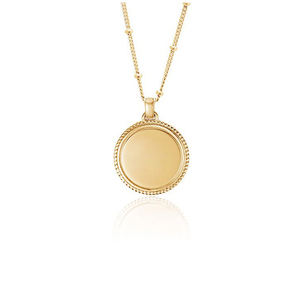 Gemnel custom engrave women power collana con ciondolo moneta rotonda senza paura - Product Image 1