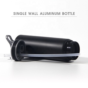 Flacon étanche en aluminium personnalisé, de grande capacité, avec paille, bouteille d'eau mignonne, pour le sport, les voyages et le plein air, ml - Product Image 2