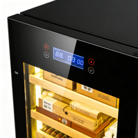 Lemari Pendingin Cerutu Listrik dengan Kompresor Inverter, Layar Digital, Kontrol Suhu dan Kelembapan Stabil untuk Rumah Tangga