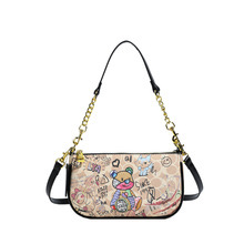 <span class=keywords><strong>Sac</strong></span> Mahjong pour femme à motif géométrique tendance, nouveau modèle 2026. <span class=keywords><strong>Sac</strong></span> à bandoulière double chaîne, style croisé, portable et durable. - Product Image 1