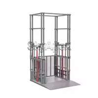 Ascenseur de fret hydraulique industriel de 1T de capacité avec système de sécurité et conception à rail de guidage pour entrepôt et usine