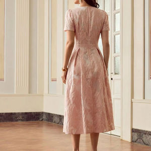 Abbigliamento <span class=keywords><strong>da</strong></span> <span class=keywords><strong>donna</strong></span> Boutique all'ingrosso per l'estate nuovo abito <span class=keywords><strong>da</strong></span> banchetto elegante con orlo lungo Jacquard - Product Image 3