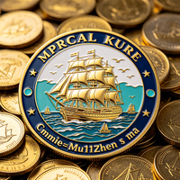 Pièce de monnaie commémorative personnalisée en métal émaillé moulé sous pression en zinc, pièces de monnaie en métal personnalisées double face pour souvenir