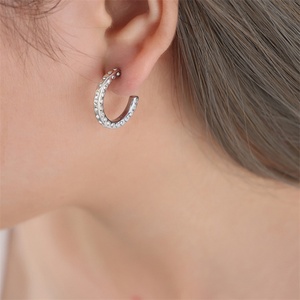 Non Tarnish Jewelry Ear <b>Cuff</b> <b>Earrings</b> Stainless Steel Gold Plated Zircon Stud <b>Earrings</b> for Women - Product Image 4