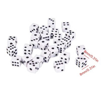 Mini 8mm Point Carré DIY Voyage Jeu Dés 6 Face Puzzle pour Enfants Dollhouse Accessoire