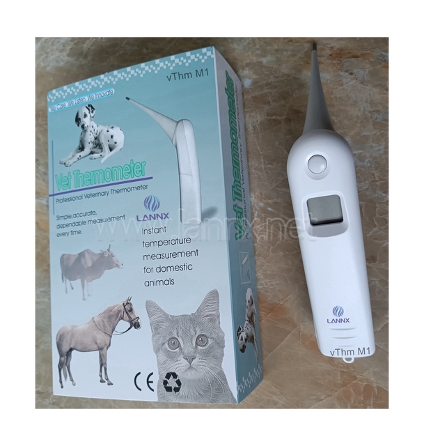 LANNX VThm M1 Medical Veterinary Instrument Digital Thermometer Pet Health Dogs Cats Thermometer Fast Digital Vet Thermometer
