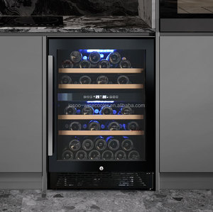 Josoo Cave à vin Centre Réfrigérateur Vitrine Refroidissement Refroidisseur de vin Réfrigérateurs pour la maison 49 Bouteilles <span class=keywords><strong>Rouge</strong></span> Électrique OEM 90 Vino Cave 220 - Product Image 1