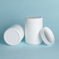 Bouteille cylindrique en PEHD blanc pour capsules de poudre, flacon de pilules de qualité médicale avec bouchon à vis – Vente chaude