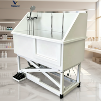 Baignoire pliable multifonction VIRANT VLT-X-TB pour animaux de compagnie, best-seller, pour chats et chiens, avec élévateur électrique et revêtement en poudre