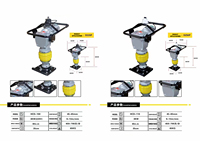 Compacteur vibrant électrique d'usine, moteur 3KW 380V/220V, profondeur de 35cm pour la construction routière