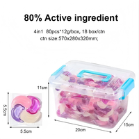 4 en 1 Savon liquide enzymatique bio super concentré, écologique, respectueux de la peau, en capsules jetables pour le lavage