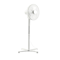 Ventilateur sur pied à grille en maille 45W, refroidisseur d'air multi-réglable, contrôle temporisé stable, gain de place, base croisée détachable, ventilateur électrique sur pied