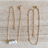 Joyería de Mano de Diseño Exclusivo de Alta Gama, Serie Bestie, Cadena de Acero Inoxidable Chapada en Oro de 18K, Doble Capa, 6mm, Imitación