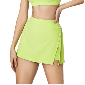 2 jupes de tennis mini taille haute personnalisées, sensation nude, haute élasticité, devant uni, séchage rapide, service OEM pour femmes, vente en gros - Product Image 3