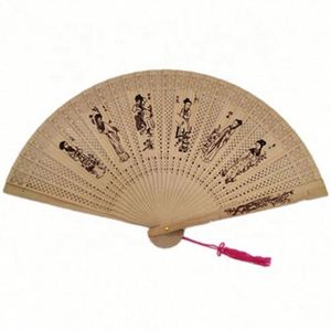 Abanico Plegable Chino de Madera de Sándalo de 8 Pulgadas con Borla, Recuerdos de Boda y Regalos de Cumpleaños, Abanicos de Mano - Product Image 6