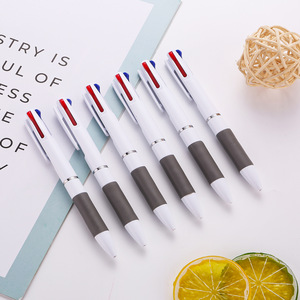 Stylo à bille simple 3 couleurs en gros Papeterie de bureau et fournitures d'étude Stylos à bille en plastique imprimés - Product Image 5