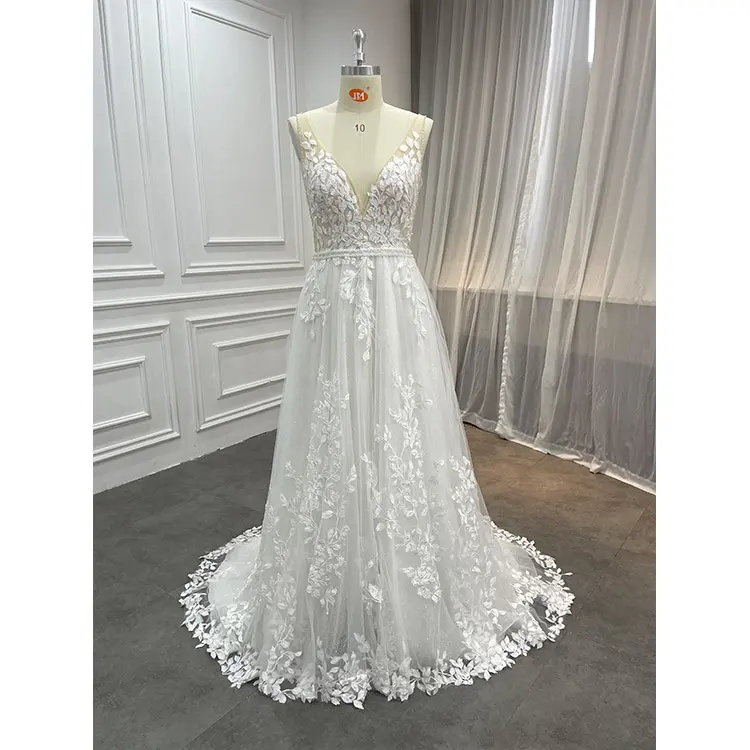 Женское свадебное платье It's yiiya, белое кружевное платье с блестками и бусинами на лето 2019