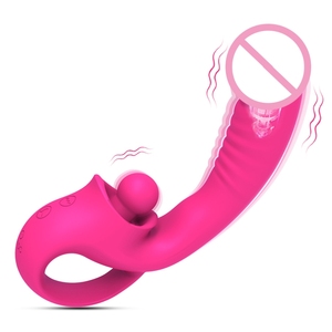 Vibrador de varita AV con calefacción de 10 frecuencias para mujer, consolador vibrador para lamer la lengua de masturbación para mujer estilo conejo - Product Image 1
