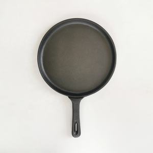 Sartén Plana <span class=keywords><strong>de</strong></span> Hierro Fundido, Olla para Galletas, Sartén Poco Profunda para Hornear, Ideal para Pizza en Campamento - Product Image 2