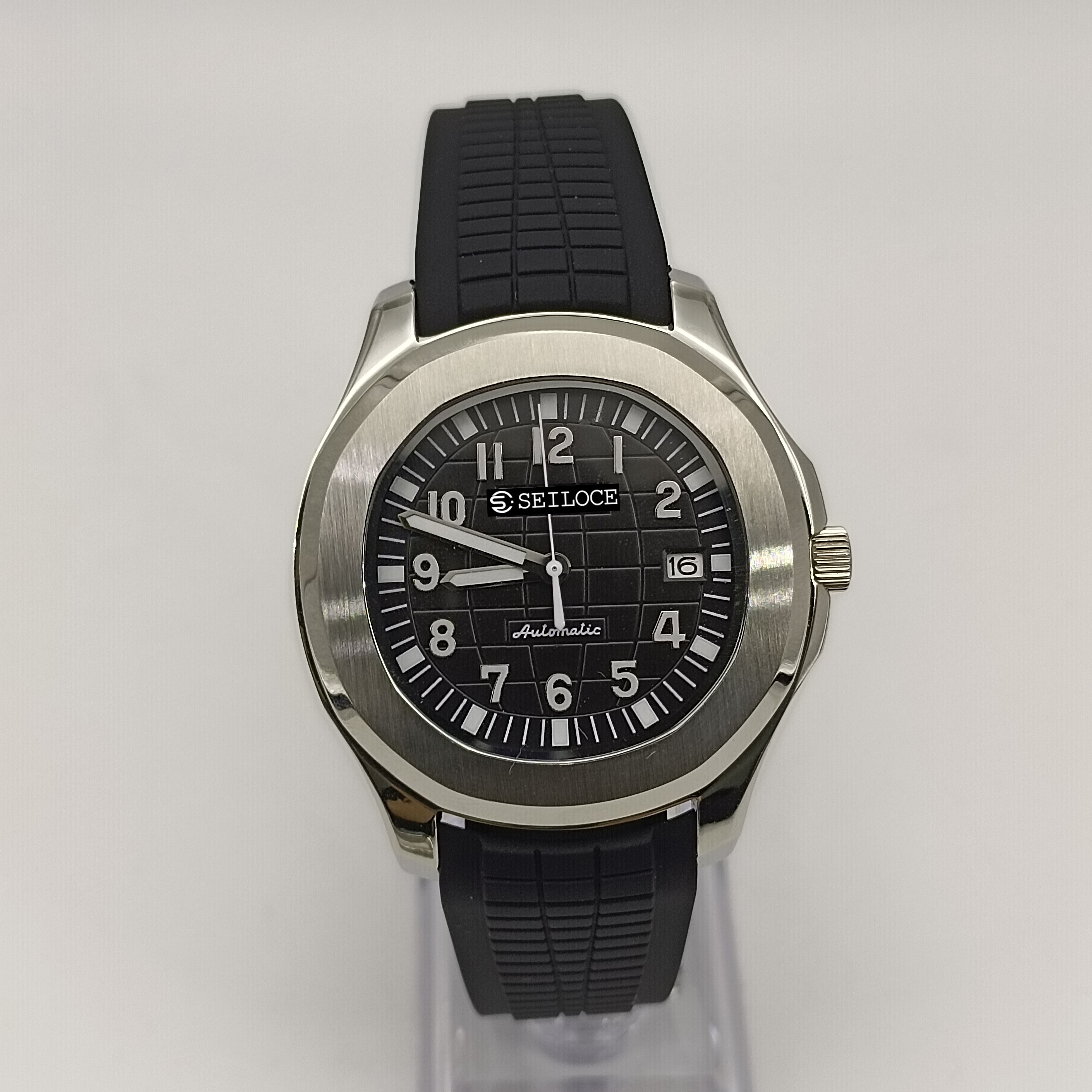 Silver Case+Black Dial