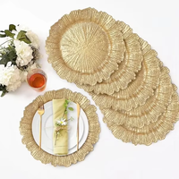 Assiettes de Présentation Modernes en Plastique HCMA – Assiettes de Dîner Argentées en Gros pour Mariages et Événements – Vaisselle Incassable et Sûre pour la Consommation