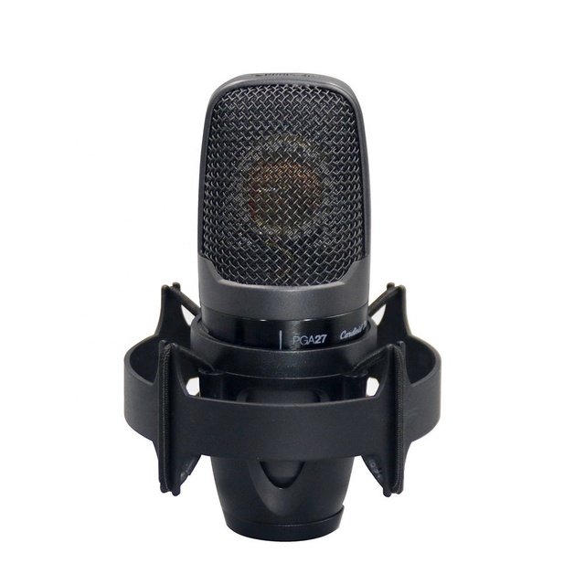 PGA27 Large Diaphragm Condenser Microphone Cardioid Studio Recording Vocal Mic XLR Professional Audio for Streaming Podcast