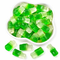 Bonbons Gélifiés Verts en Bouteille Halal, Bonbons Moelleux en Gros, Bonbons et Gommes Personnalisés, Bonbons Gélifiés Chinois OEM