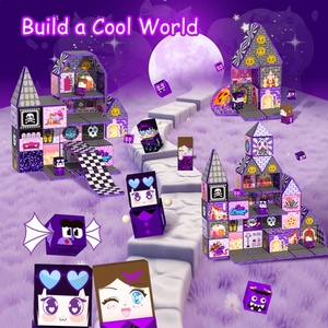 Candy <span class=keywords><strong>House</strong></span> <span class=keywords><strong>Devil</strong></span> <span class=keywords><strong>House</strong></span> Tuiles magnétiques pour l'école des enfants STEM Education Tuiles magnétiques Blocs de construction - Product Image 4