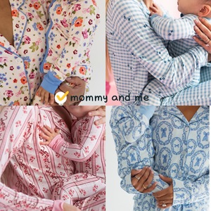 Set Pigiama Personalizzato <span class=keywords><strong>Mamma</strong></span> e Figlia 2 Pezzi con Stampa Floreale, Bottoni e Maniche Lunghe, Adatto per la Vita Quotidiana - Product Image 2