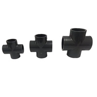 Conexión de Tubería Flexible de PVC de Alta Presión, Estándar DIN, 1 Pulgada, UPVC, Cruzada, Igual a DN25, 4 Vías