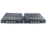 Convertisseur coaxial vers fibre optique 4 canaux 1080P HD AHD CVI TVI CVBS 4-en-1 Fibre monomode 20KM Interface BNC
