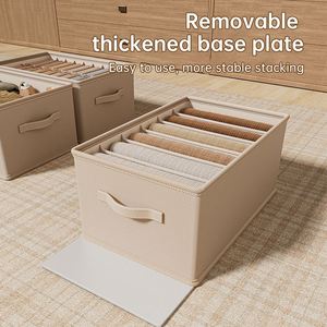 Boîte de rangement pliable en tissu Oxford pour vêtements, organiseur de garde-robe domestique, grande boîte de rangement pour jeans - Product Image 4
