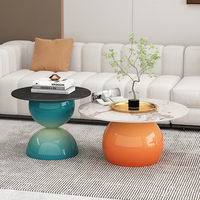 Ensemble de table basse domestique en pierre frittée de Style crème Simple créatif nouveau modèle pour salon meubles de maison