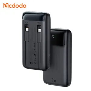 Mcdodo 024 22.5W 파워 뱅크 2 케이블 USB C & 아이폰 휴대용 모바일 충전기 4 포트 20W USB C 전원 은행