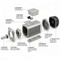 Moteur de broche haute performance, moteur AC 315 kW 1000 tr/min, moteur de machine CNC industrielle