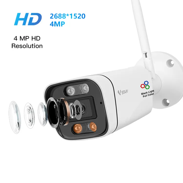 Vstarcam CS58Q-UV Kamera cctv 4MP ultra HD kamera dukungan deteksi manusia pengawasan jaringan Dual-band IP67 kamera WIFI tahan air