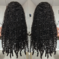 Perruque Lace Front en Cheveux Humains de 30 à 40 Pouces, Sans Colle, Pré-Pluckée, Cheveux Vierges, Ondulations Profondes, Densité 150%-250%