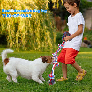 Lussuoso classico grande medio cane corda giocattolo pesante cotone giocattolo da masticare per aggressivo masticatori gioco interattivo per <span class=keywords><strong>Extra</strong></span> <span class=keywords><strong>Large</strong></span> - Product Image 3