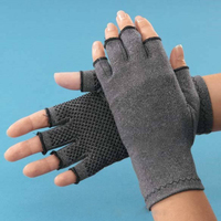 Gant de compression antidérapant pour l'arthrite avec tissu TC, élasthanne et silicone gris, classe I, pour la gym et l'exercice, soulagement de la douleur aux mains