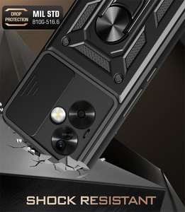 Protezione per fotocamera scorrevole armatura <span class=keywords><strong>custodia</strong></span> per telefono per <span class=keywords><strong>Oppo</strong></span> A60 A59 A79 A38 A58 A17 A17K A57e A77 A57 A96 A93 A78 supporto Cover posteriore - Product Image 2