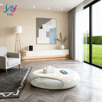 Table basse de luxe en fibre de verre, moderne, durable, convertible, personnalisable, avec rangement ajouré, écologique, pour la maison