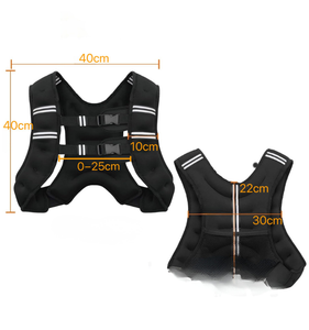 Weigh-bearing Vest Cross-border Fitness Aerobic Sandbag Invisible Sand Suit Reflective Stripe Weight-bearing Vest - Product Image 1