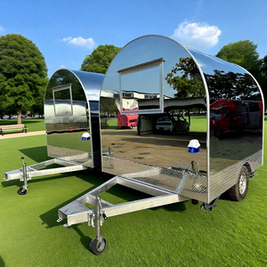 2.2m Round Fast Food Truck Container Restaurant <b>Concession</b> <b>Trailer</b> Fully Equipped Commercial Coffee Bar Van Mobile Dessert Cart - Product Image 1