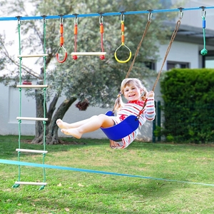 Ninja Kids Outdoor <b>Gym</b> <b>Equipment</b> Fun Active Obstacle Course for Children Ninja Kit Ninja Obstacle Course - Product Image 3