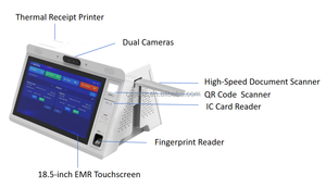 Printer Termal Layar Sentuh ODM HD 1920*1080 Terminal Interaksi Cerdas Jendela Layanan Administrasi Pemerintah dan Medis - Product Image 3