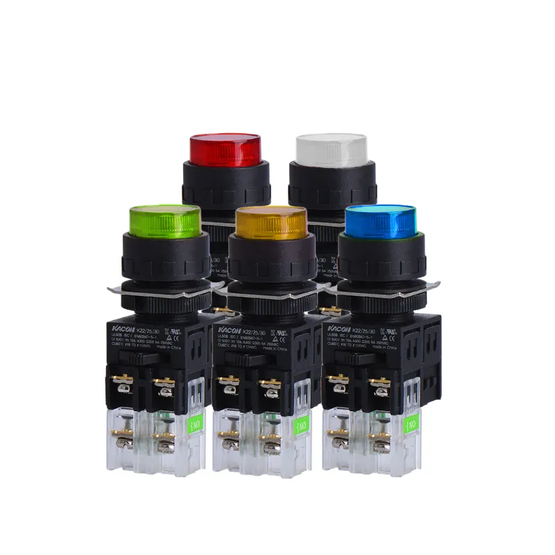 KACON K22-27-24V 1no Plating 24K gold and silver alloy contacts With LED high button and self reset button switch