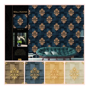 Papel pintado elegante del mural indio de la decoración del hogar del papel de empapelar indio del PVC 3D colorido vendedor cali - Product Image 6