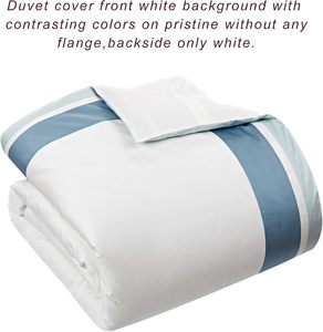 Juego de Funda Nórdica de Satén 100% Algodón Egipcio, Moderno y Suave, 400 Hilos, con Cierre de Botones y Lazos en las Esquinas, para Hogar, Hotel, Hospital - Product Image 6