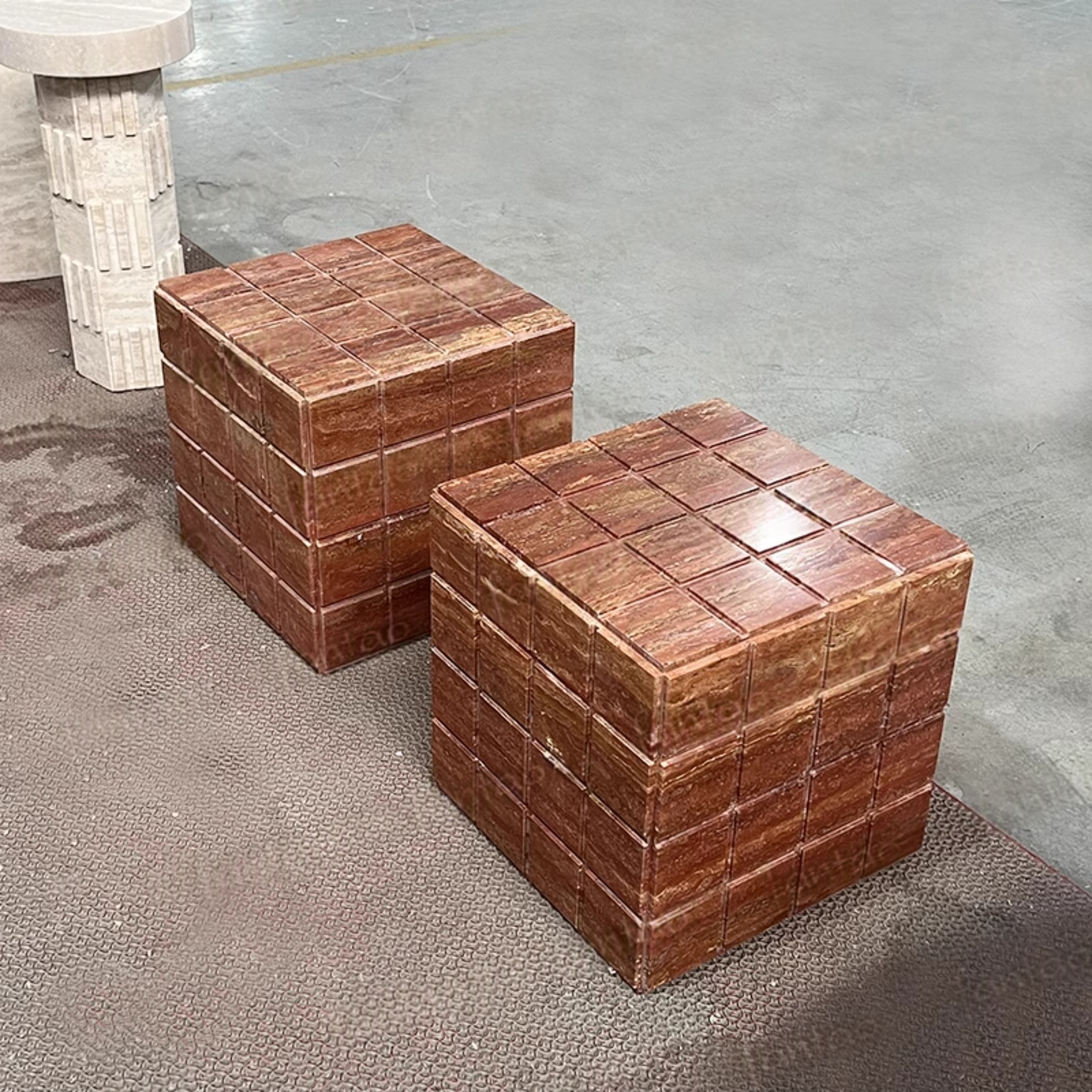 nordic stone side table